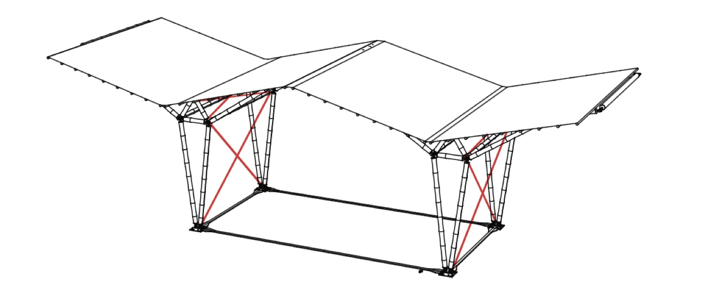 3D-tekening van de constructie